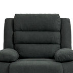 Fauteuil inclinable manuel en velours côtelé de coton rembourré avec accoudoirs larges