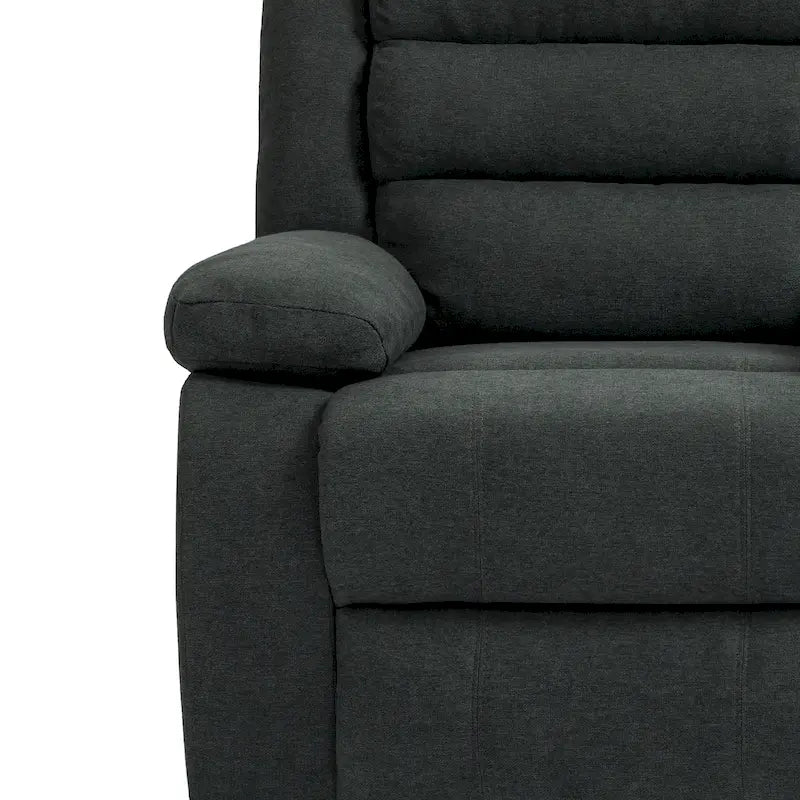 Fauteuil inclinable manuel en velours côtelé de coton rembourré avec accoudoirs larges