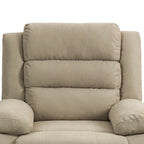 Fauteuil inclinable manuel en velours côtelé de coton rembourré avec accoudoirs larges