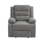 Fauteuil inclinable manuel en velours côtelé de coton rembourré avec accoudoirs larges