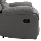 Fauteuil inclinable manuel en velours côtelé de coton rembourré avec accoudoirs larges