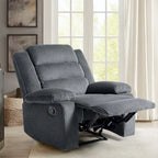 Fauteuil inclinable manuel en velours côtelé de coton rembourré avec accoudoirs larges