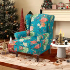 Fauteuil d'appoint moderne Erommy avec dossier haut, canapé une place en tissu rembourré avec détails de boutons et pieds en bois