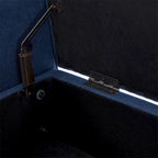 Banc de rangement rembourré avec accoudoirs, banc d'entrée avec couvercle capitonné rabattable, 128 cm (50,4 pouces).