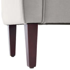 Banc de rangement rembourré avec accoudoirs, banc d'entrée avec couvercle capitonné rabattable, 128 cm (50,4 pouces).