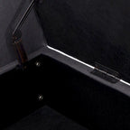 Banc de rangement rembourré avec accoudoirs, banc d'entrée avec couvercle capitonné rabattable, 128 cm (50,4 pouces).