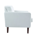 Ensemble de 2 fauteuils d'appoint surdimensionnés en tissu velours côtelé avec pieds en bois