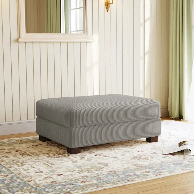 Pouf d'appoint surdimensionné en velours côtelé moderne