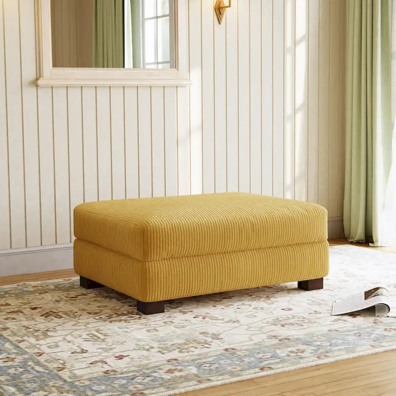 Pouf d'appoint surdimensionné en velours côtelé moderne