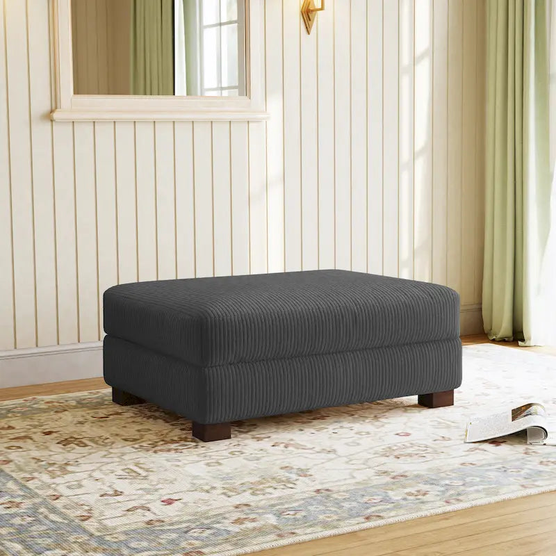 Pouf d'appoint surdimensionné en velours côtelé moderne