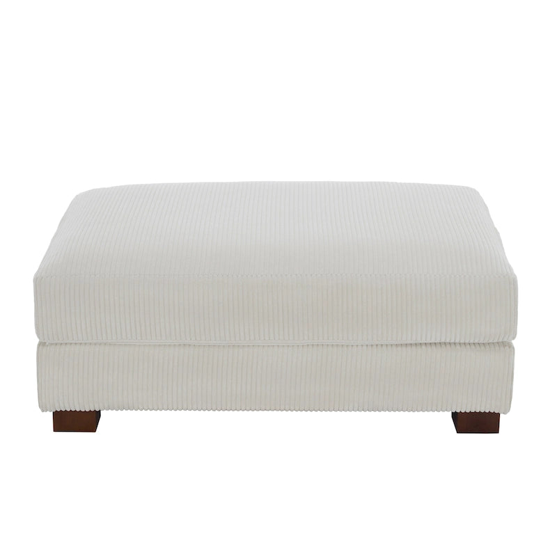 Pouf d'appoint surdimensionné en velours côtelé moderne