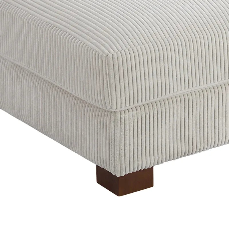 Pouf d'appoint surdimensionné en velours côtelé moderne