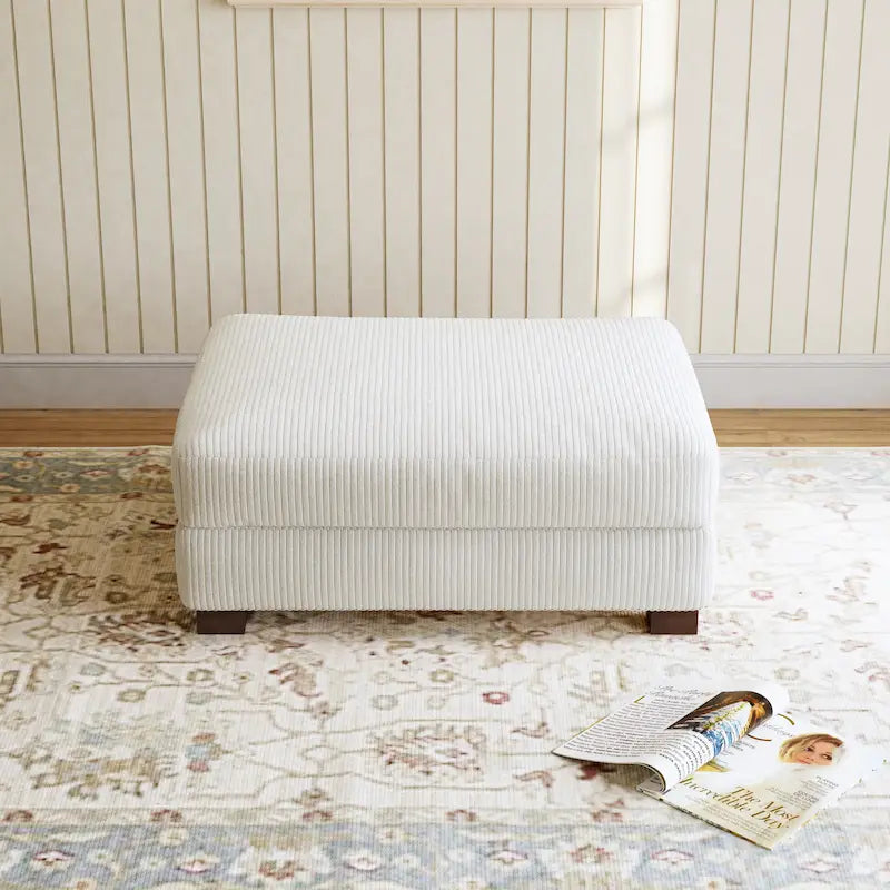 Pouf d'appoint surdimensionné en velours côtelé moderne