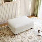Pouf d'appoint surdimensionné en velours côtelé moderne
