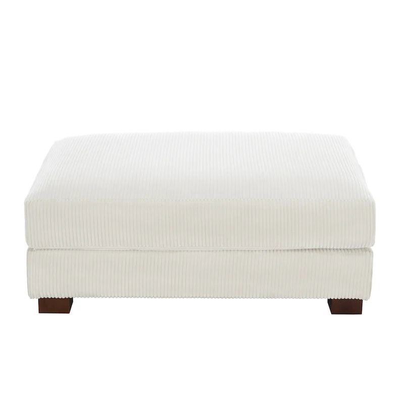 Pouf d'appoint surdimensionné en velours côtelé moderne