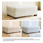 Pouf d'appoint surdimensionné en velours côtelé moderne