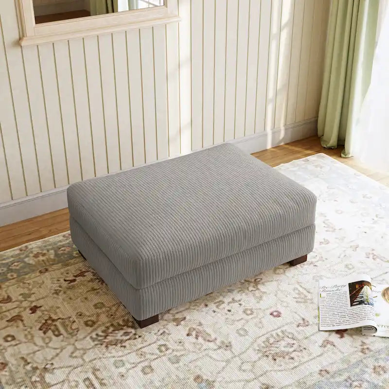 Pouf d'appoint surdimensionné en velours côtelé moderne