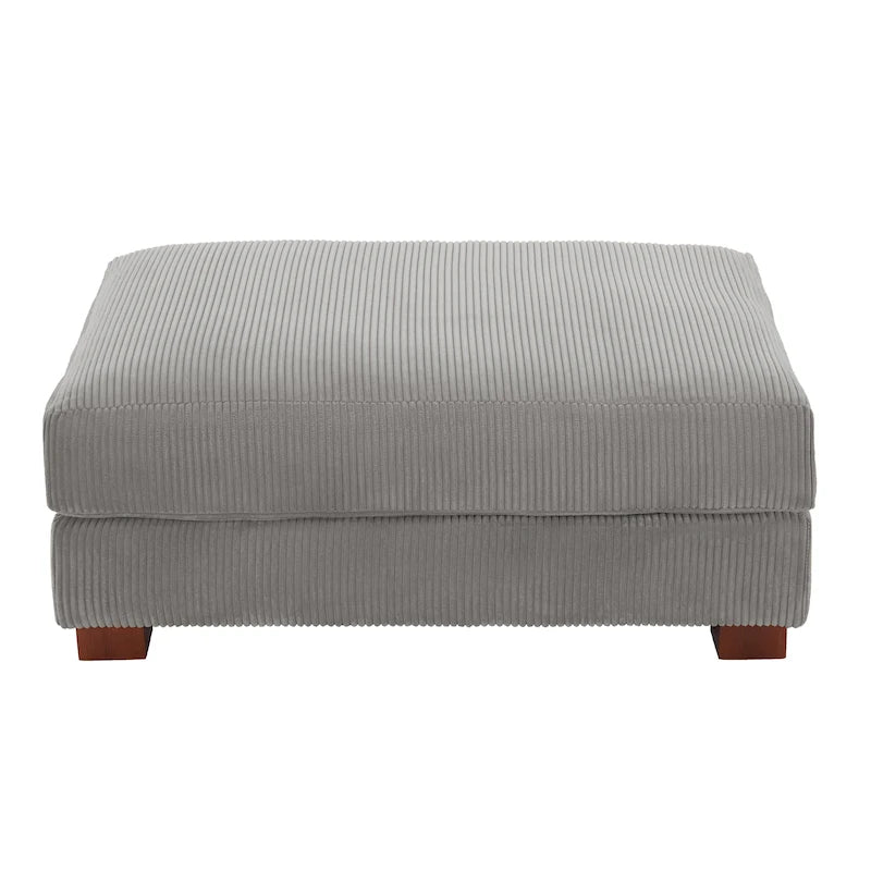 Pouf d'appoint surdimensionné en velours côtelé moderne