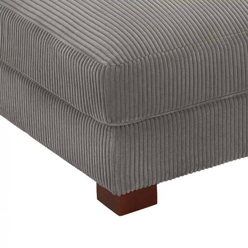 Pouf d'appoint surdimensionné en velours côtelé moderne