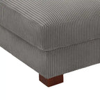 Pouf d'appoint surdimensionné en velours côtelé moderne