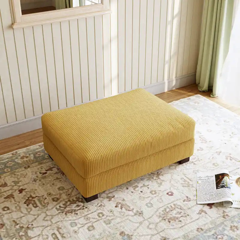 Pouf d'appoint surdimensionné en velours côtelé moderne