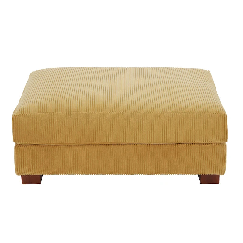 Pouf d'appoint surdimensionné en velours côtelé moderne