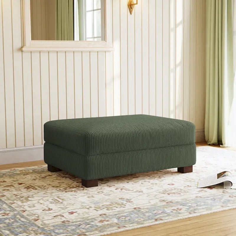 Pouf d'appoint surdimensionné en velours côtelé moderne
