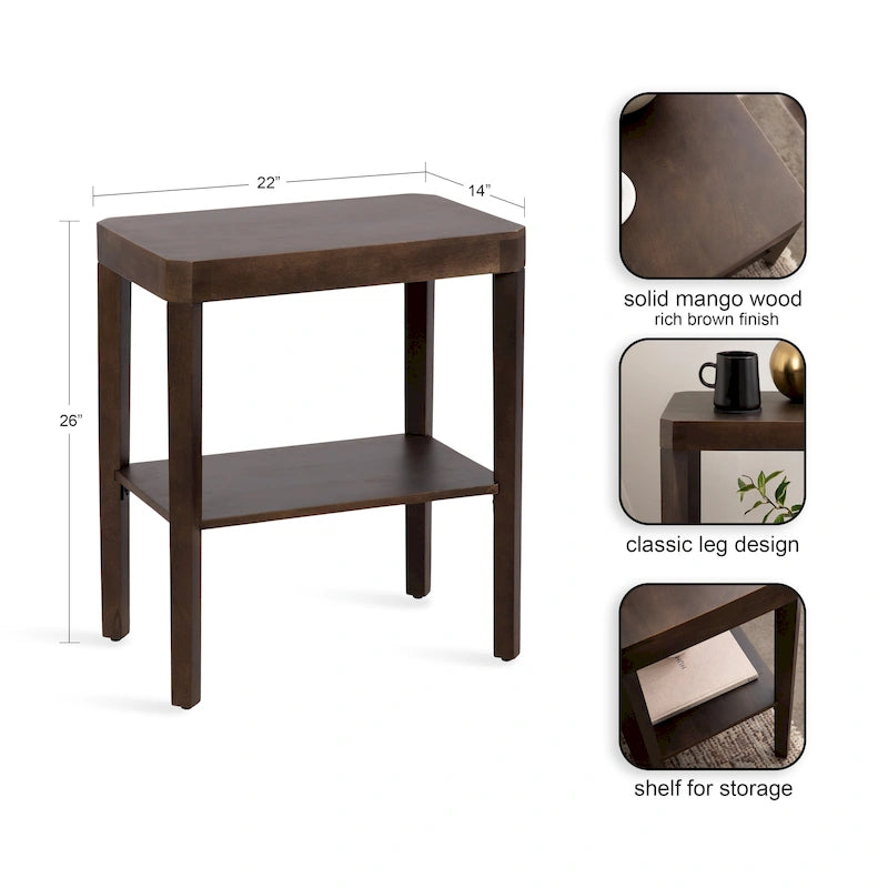 Table d'appoint en bois Kate et Laurel Talcott