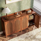 Buffet de style campagnard de 57 pouces avec portes et étagère réglable