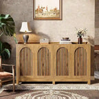 Buffet de style campagnard de 57 pouces avec portes et étagère réglable