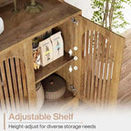 Buffet de style campagnard de 57 pouces avec portes et étagère réglable