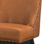 Tabourets de bar pivotants COZYMAN 26 po, structure moderne en bois, revêtement en tissu/similicuir, tabourets d'îlot rembourrés