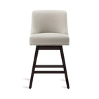 Tabourets de bar pivotants COZYMAN 26 po, structure moderne en bois, revêtement en tissu/similicuir, tabourets d'îlot rembourrés