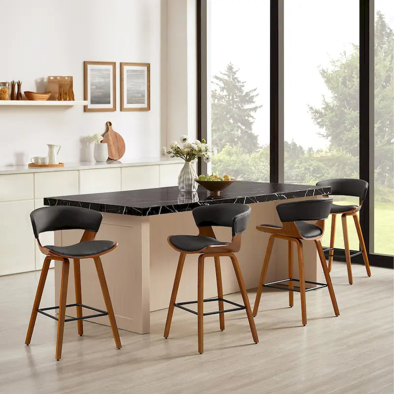 Ensemble de 4 tabourets de bar modernes Art Leon, hauteur comptoir
