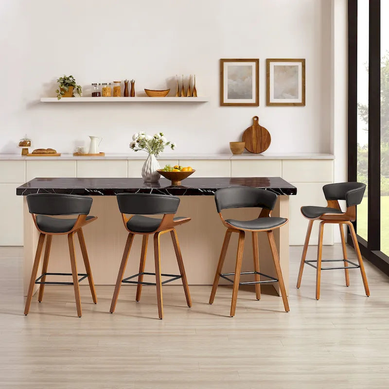 Ensemble de 4 tabourets de bar modernes Art Leon, hauteur comptoir