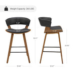Ensemble de 4 tabourets de bar modernes Art Leon, hauteur comptoir