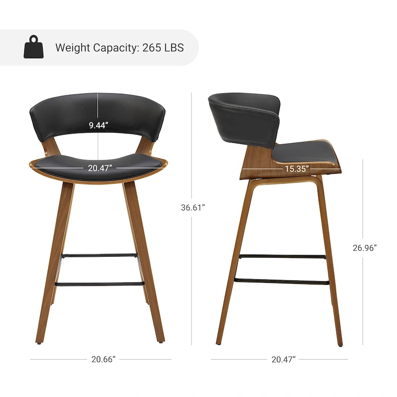 Ensemble de 4 tabourets de bar modernes Art Leon, hauteur comptoir