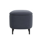 Banc de rangement moderne HomePop Ellipse avec pieds en métal