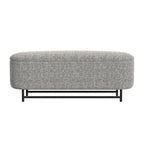 Banc de rangement moderne HomePop Ellipse avec pieds en métal