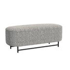 Banc de rangement moderne HomePop Ellipse avec pieds en métal
