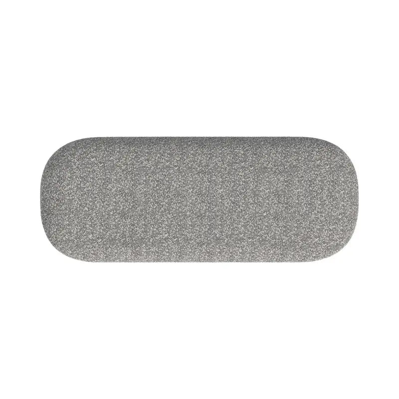 Banc de rangement moderne HomePop Ellipse avec pieds en métal