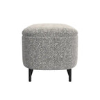 Banc de rangement moderne HomePop Ellipse avec pieds en métal