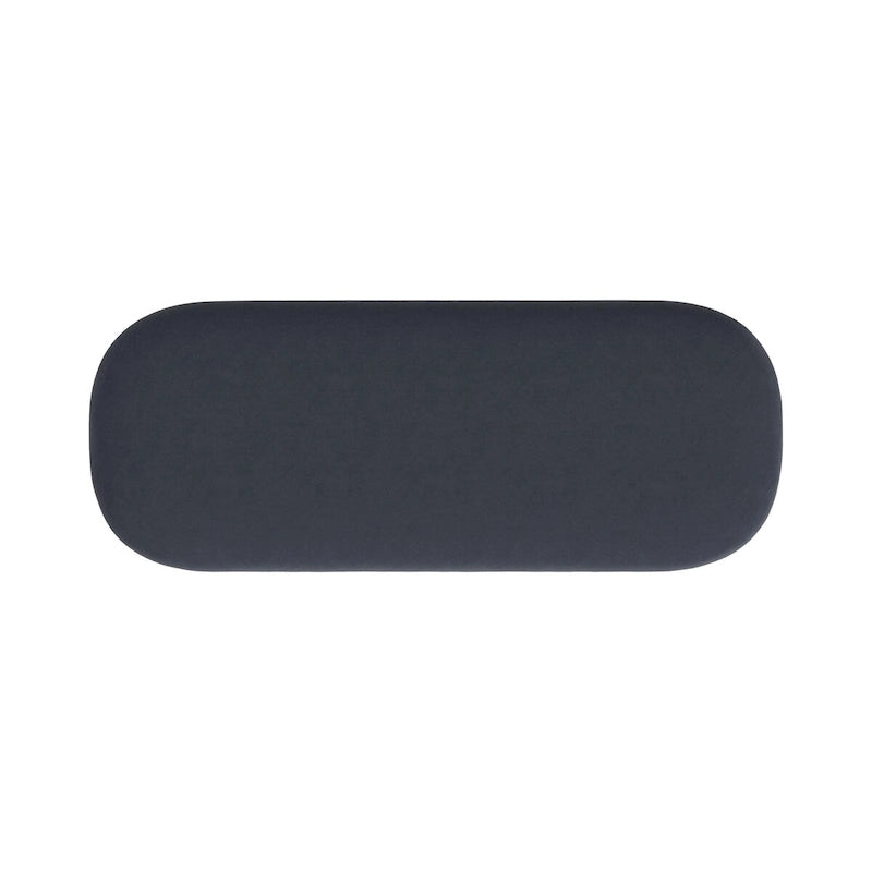 Banc de rangement moderne HomePop Ellipse avec pieds en métal