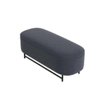 Banc de rangement moderne HomePop Ellipse avec pieds en métal