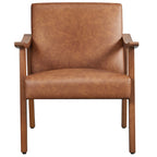 Fauteuil d'appoint rembourré Yaheetech en boucle avec pieds en bois massif - 62 cm L x 71 cm l x 74 cm H