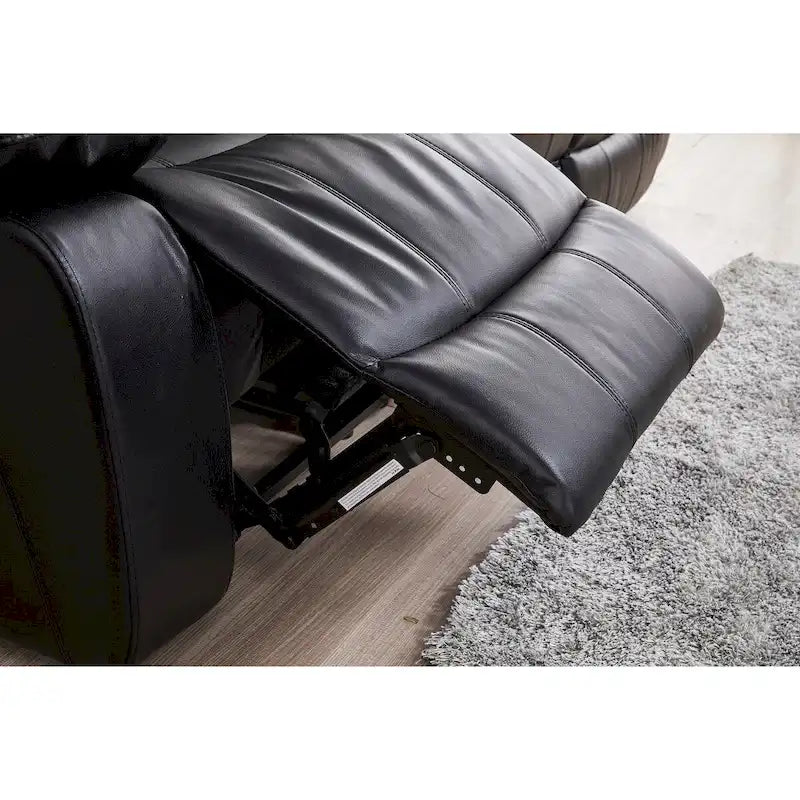 Ensemble de salon inclinable 3 pièces Betsy Furniture en cuir reconstitué, comprenant canapé, causeuse et fauteuil à bascule