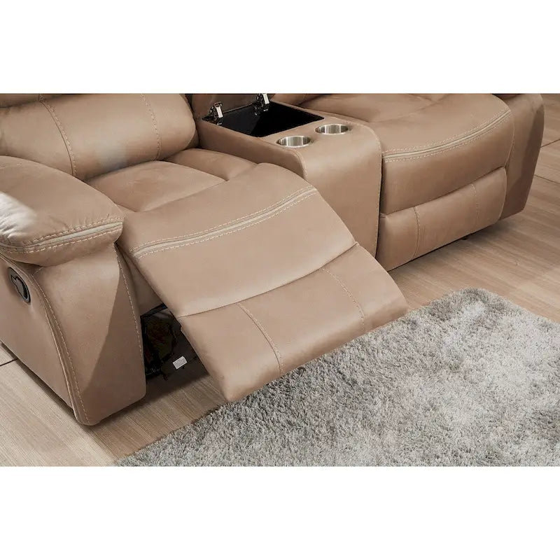 Ensemble de salon inclinable 2 pièces Betsy Furniture en microfibre, canapé et causeuse