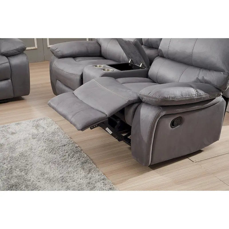 Ensemble de salon inclinable 2 pièces Betsy Furniture en microfibre, canapé et causeuse