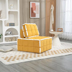 Fauteuil relax d'appoint une place, profond et sans accoudoirs, avec assise rembourrée.
