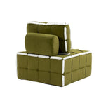 Fauteuil relax d'appoint une place, profond et sans accoudoirs, avec assise rembourrée.